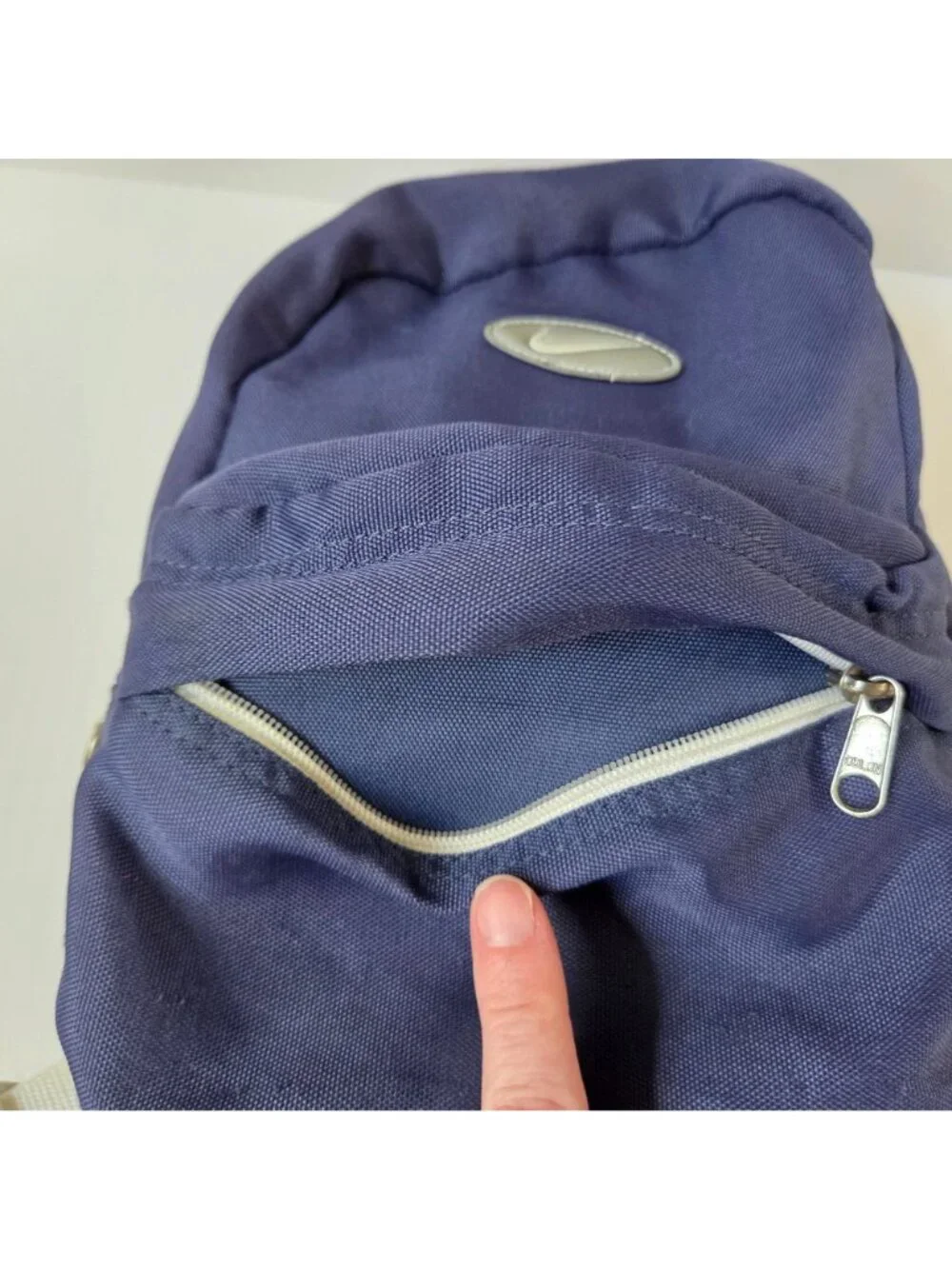 Vintage Nike Backpack Blue White Mini 12